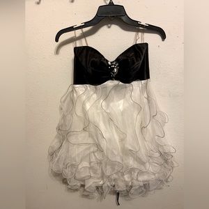 White and Black Cocktail Dress